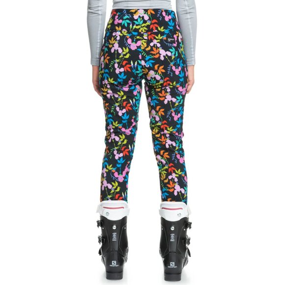 NWT XL ROWLEY X ROXY Fuseau Technical Snow Ski Pants Black MultiFloral - Picture 8 of 16